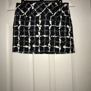 Express Black and White Skirt